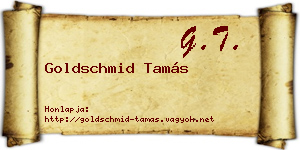 Goldschmid Tamás névjegykártya